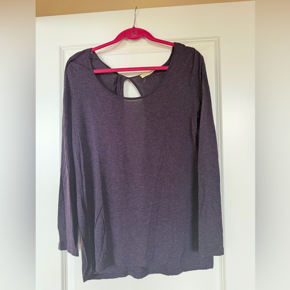 Pilcro Deep Purple Long Sleeve Top